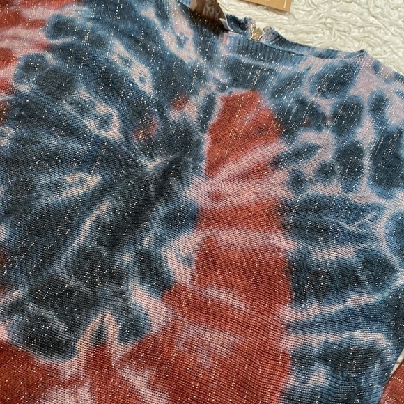 NWT Brand Bazar Tie Dye Zip Top sz OS - Picture 5 of 10